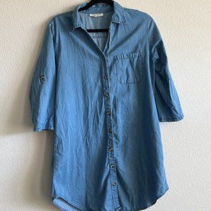 Blue Jean 3/4 Sleeve Dress (Quarter Sleeve)